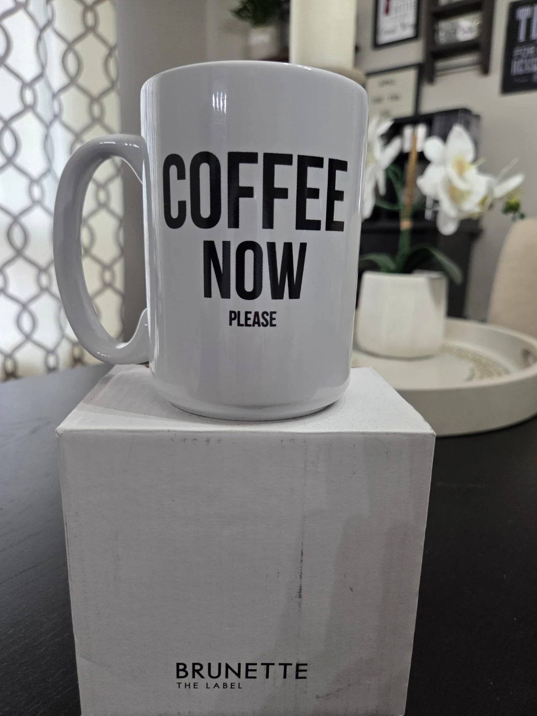 Brunette The Label "Coffee Now Please" Mug