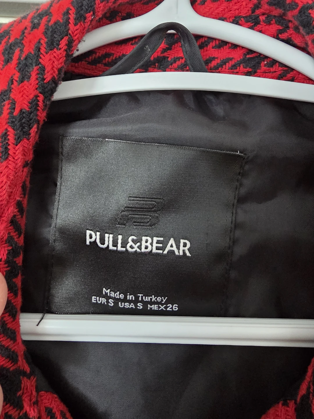 Pull & Bear Red Plaid Shacket Size S - photo 2