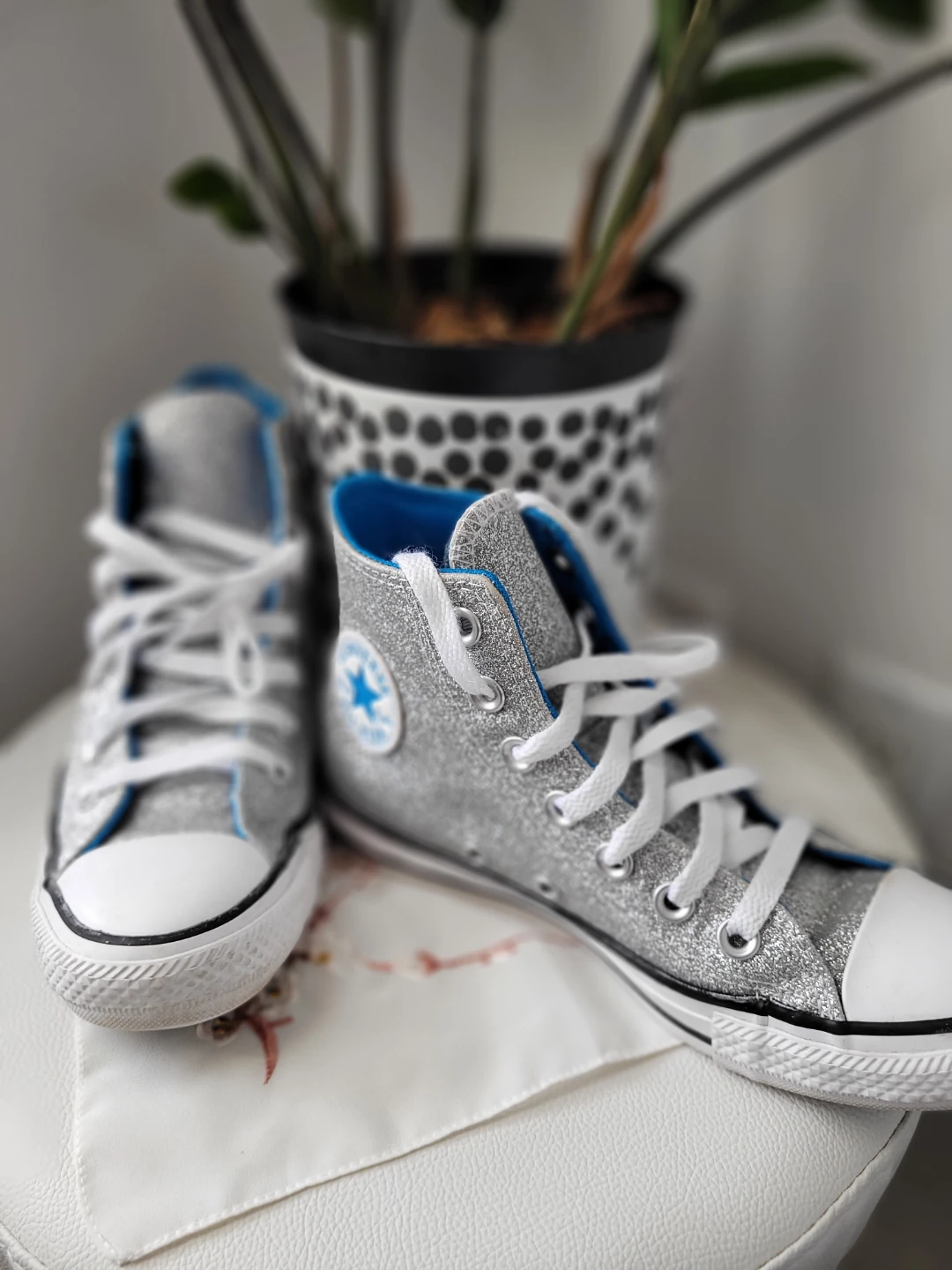 Converse All Star Glitter High Top Sneakers - photo 5