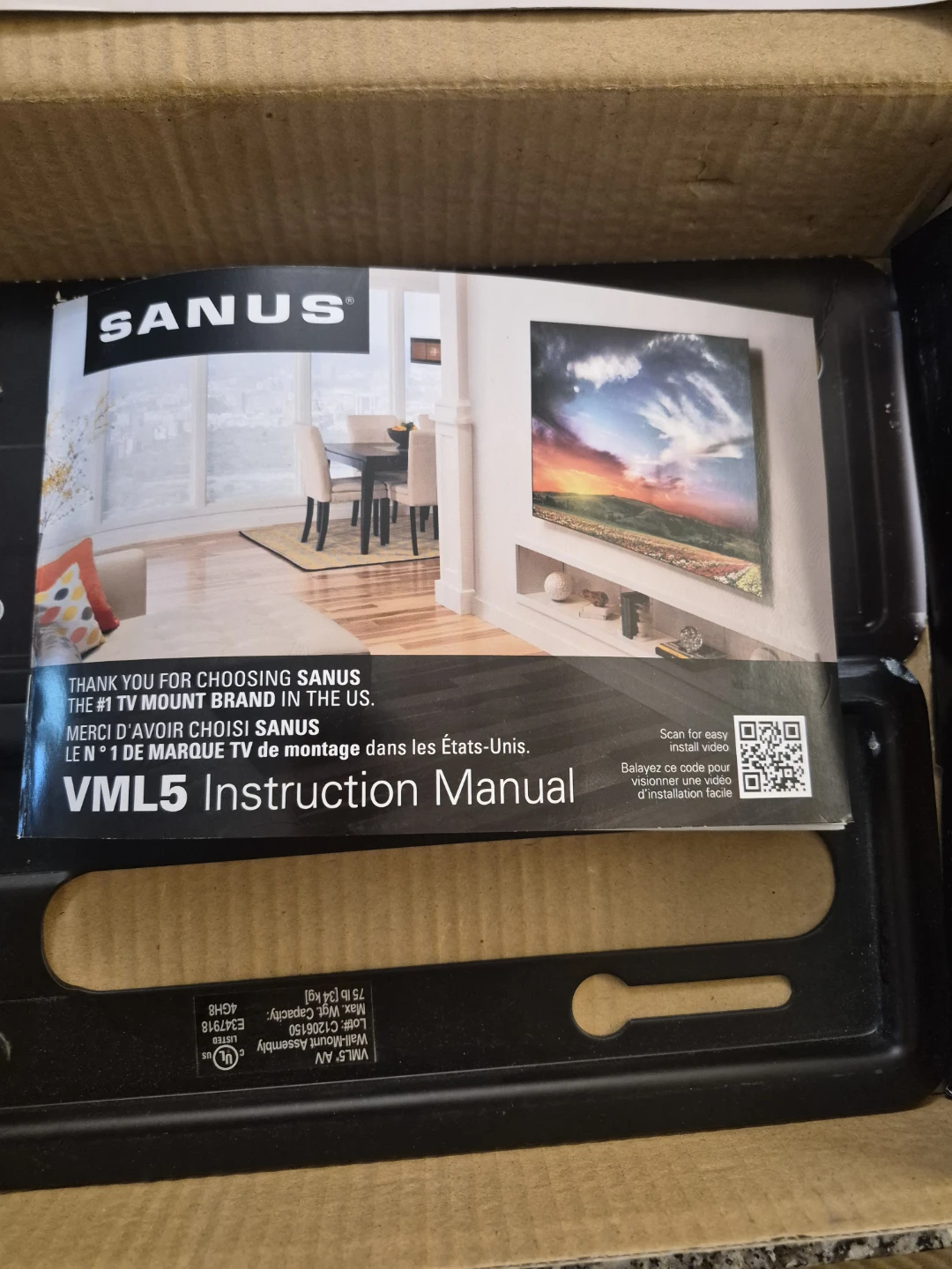SANUS Fixed-Position TV Wall Mount VML5 40"-50" - photo 2