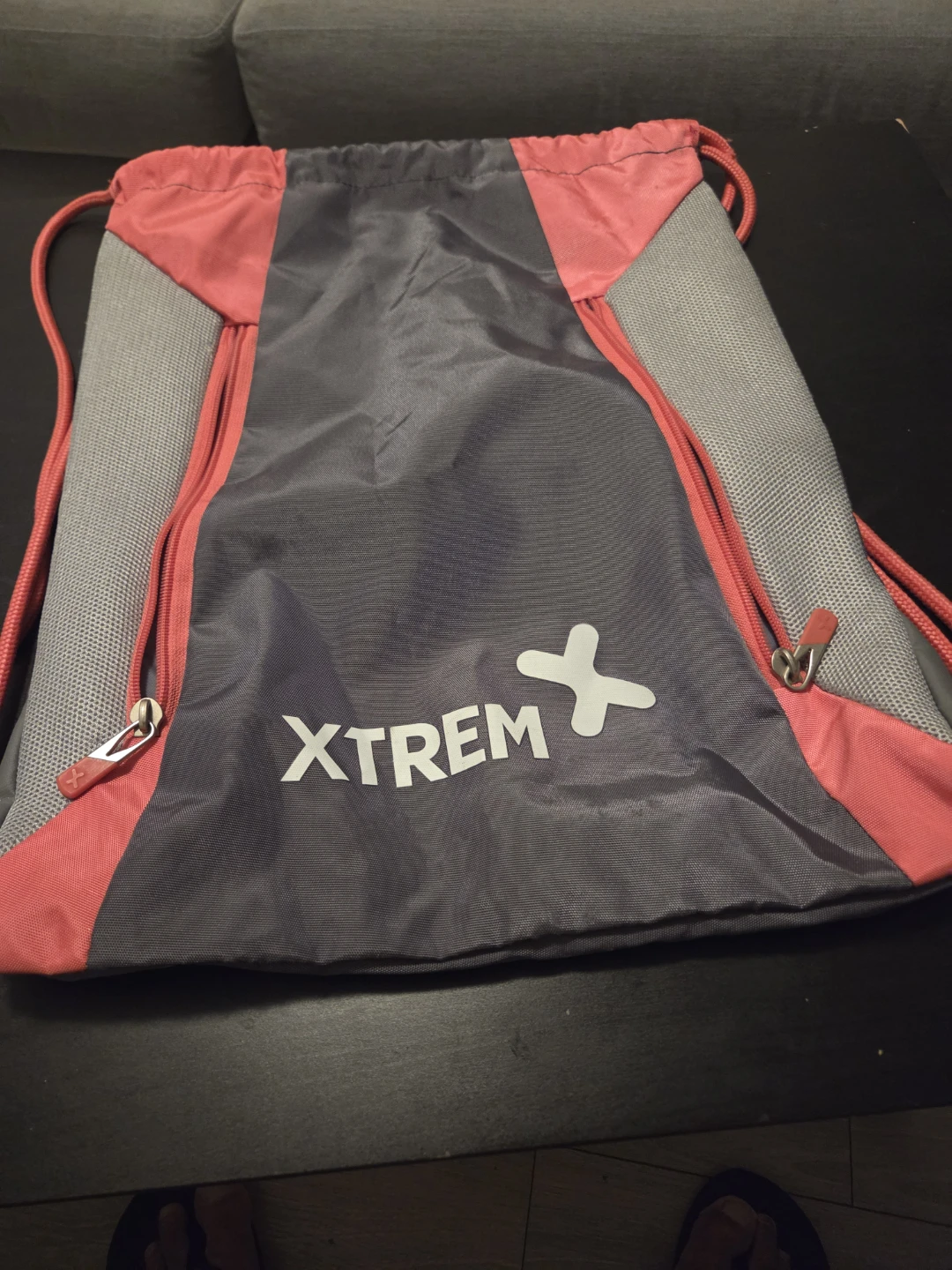 XTREM Drawstring Bag - Grey/Pink - photo 2