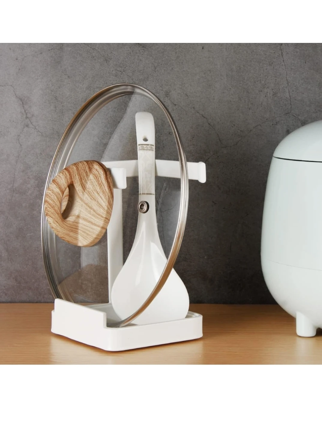 Pot lid holder with spoon rest - photo 4