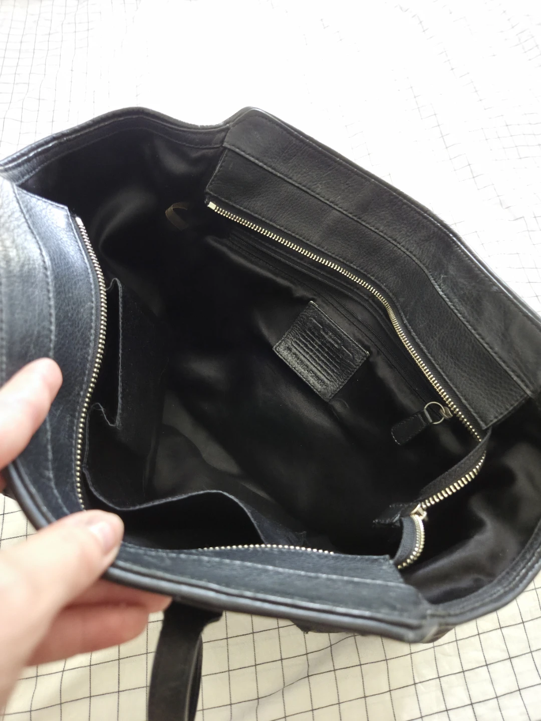 Coach Black Signature Tote Bag purse large big - photo 4