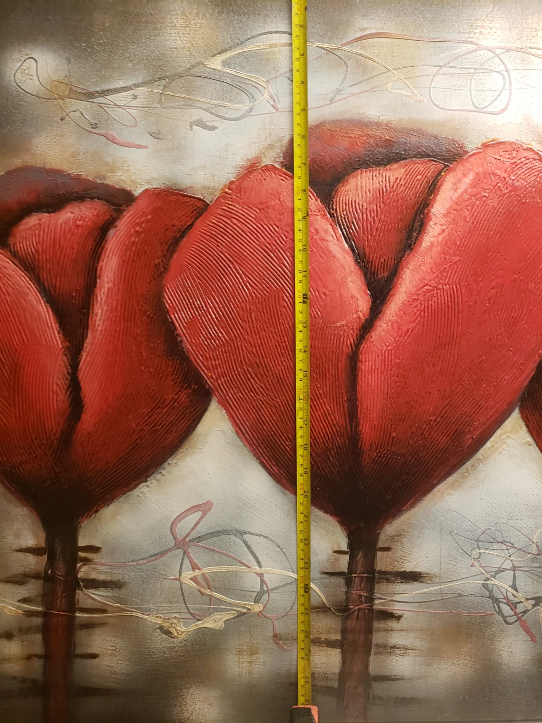 Textured Canvas Art - Red Tulips - photo 3