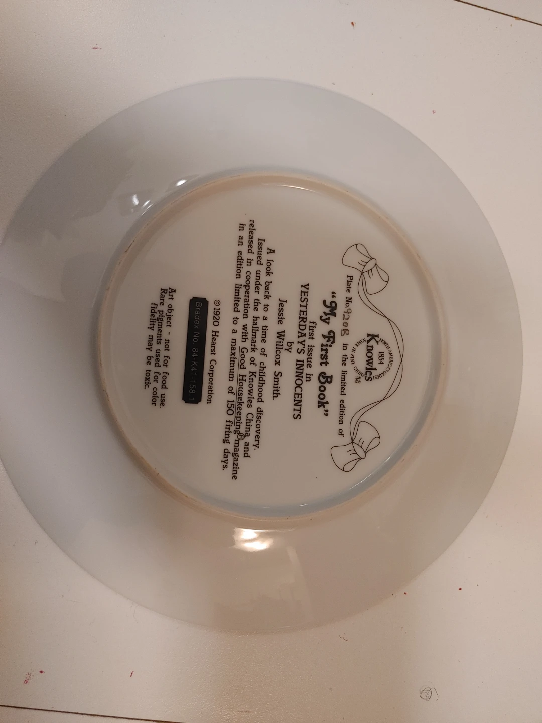 Knowles "My First Book" Collector Plate - photo 2