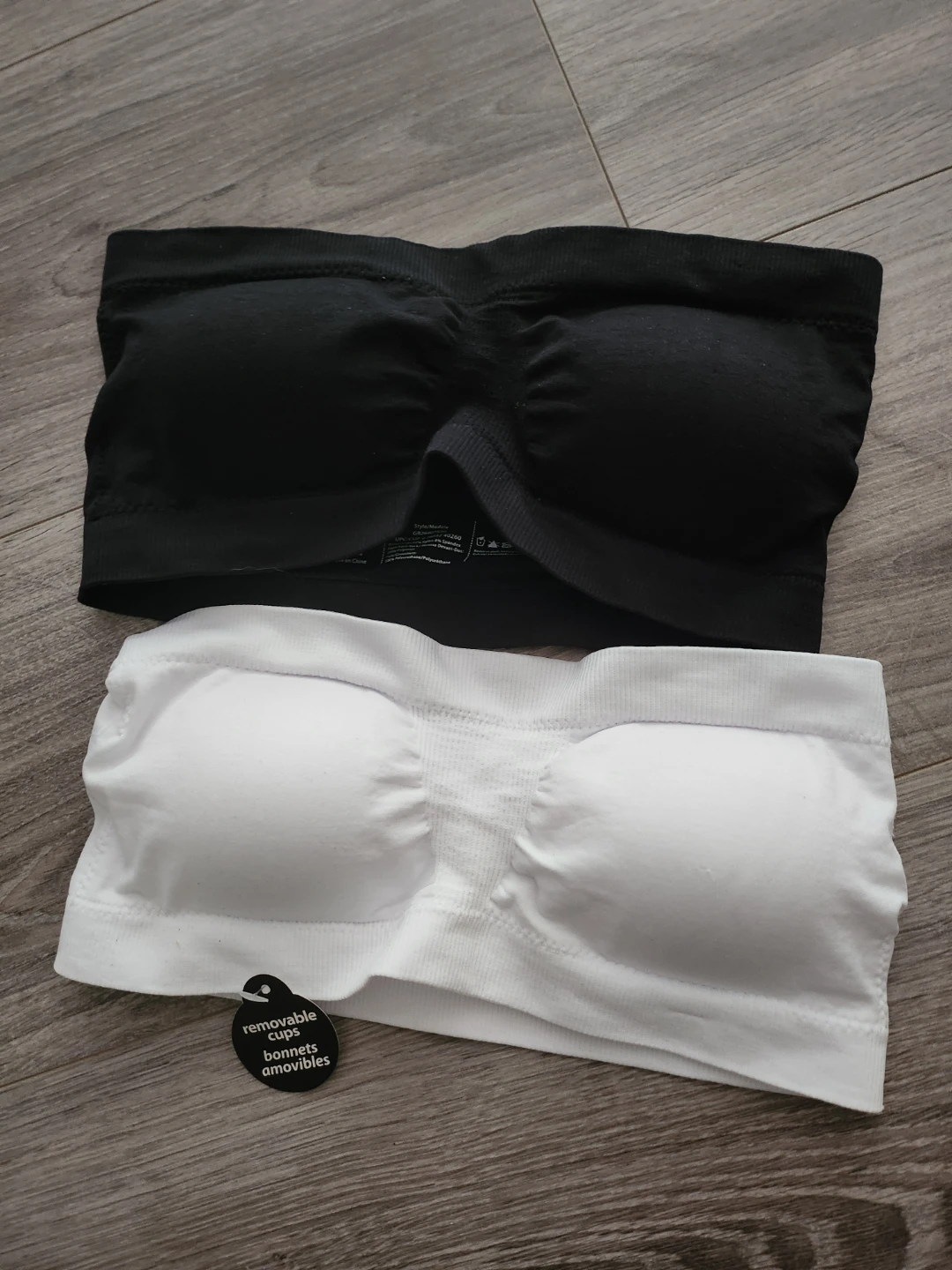 Black and White Bandeau Bras - 2 Pack