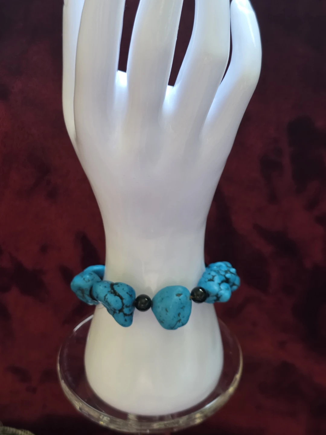 Turquoise and Hematite Beaded Bracelet - photo 3