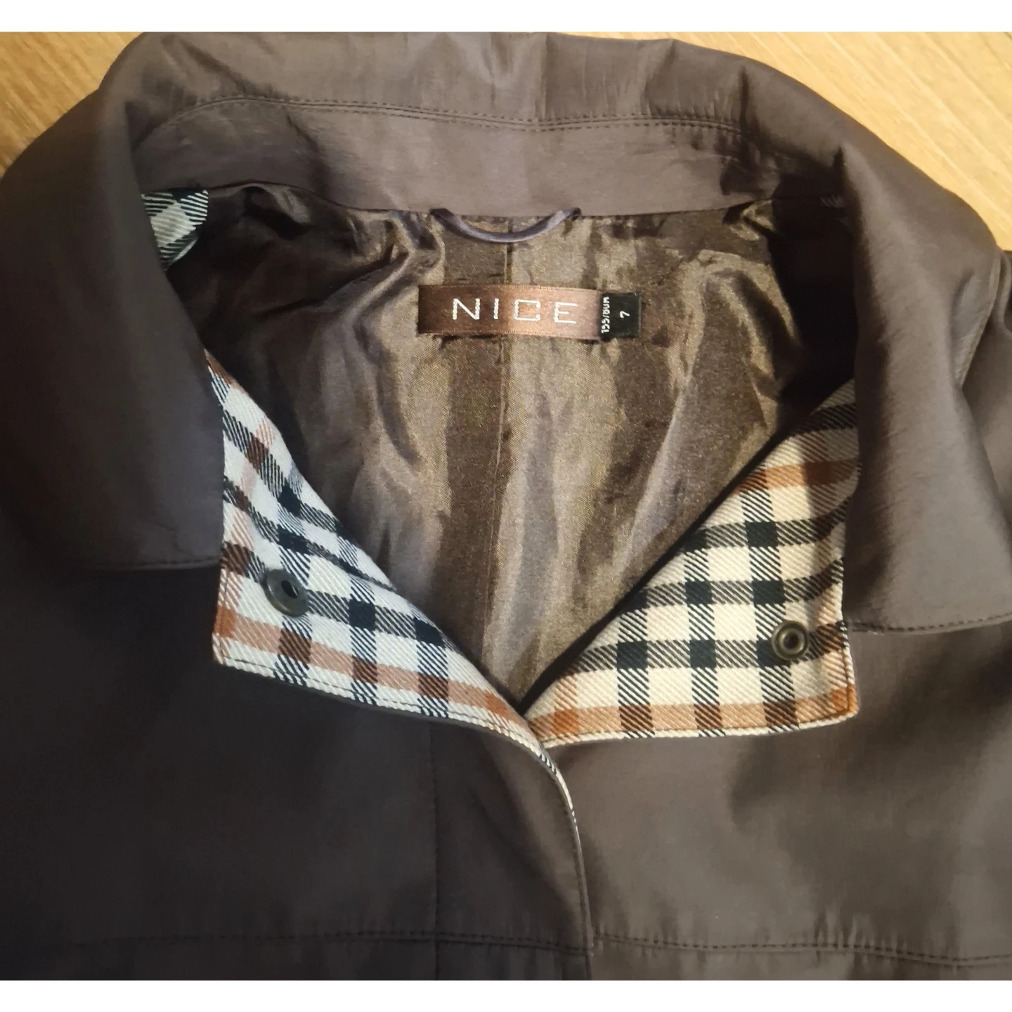 NICE Brand Men's Dark Brown Vintage-style Trench Coat - photo 3