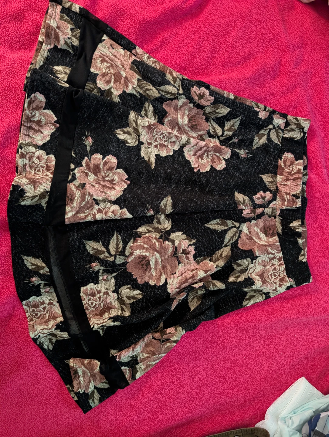 Black Floral Print Skirt - photo 2