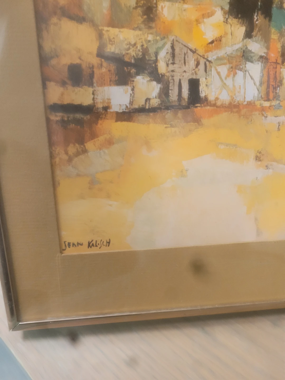 Framed Original Painting "Village Scene" by Jean Kalsch - photo 2