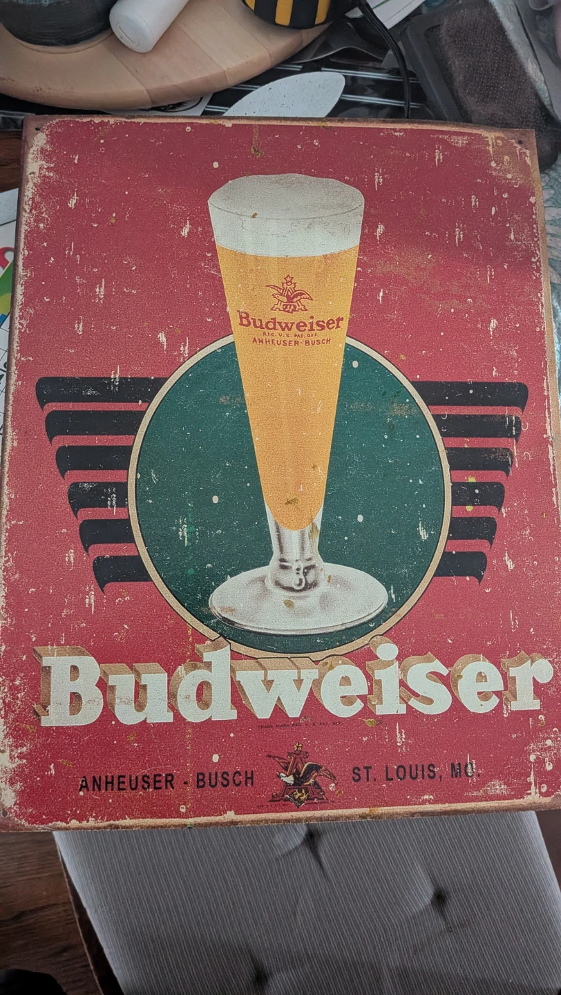Budweiser Metal Sign - photo 2