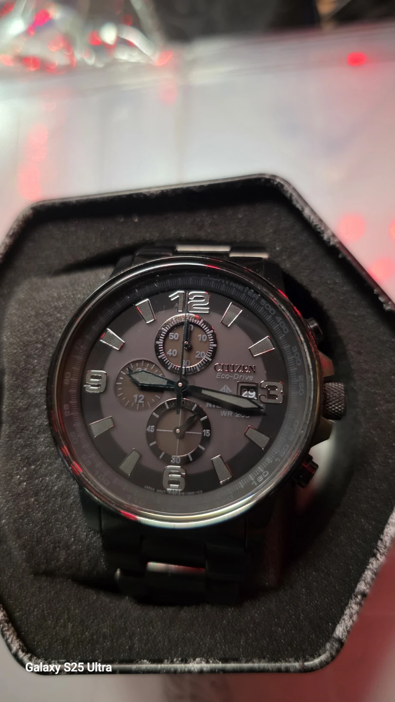 Citizen Eco-Drive Nighthawk Chronograph WR200 Watch - photo 2