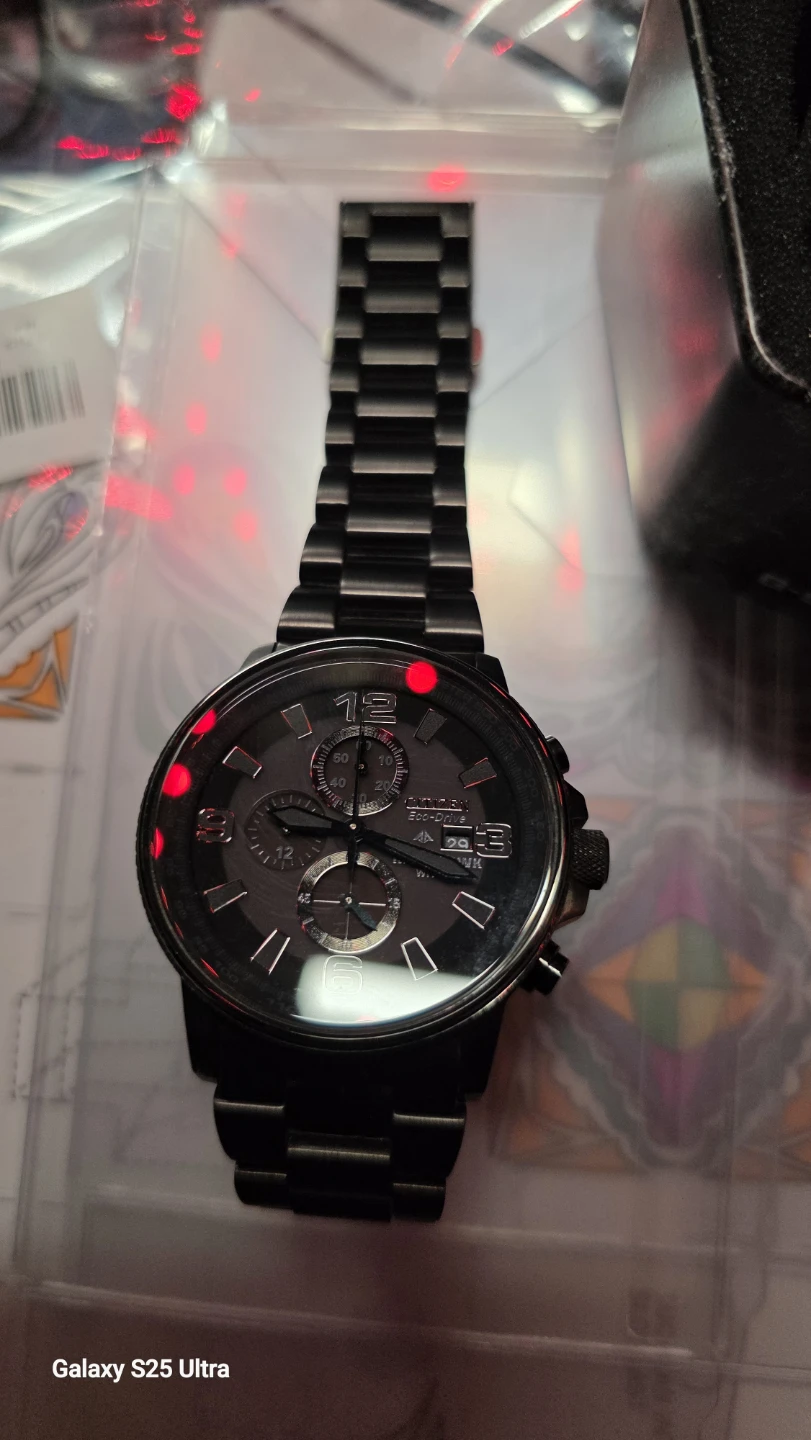 Citizen Eco-Drive Nighthawk Chronograph WR200 Watch - photo 3