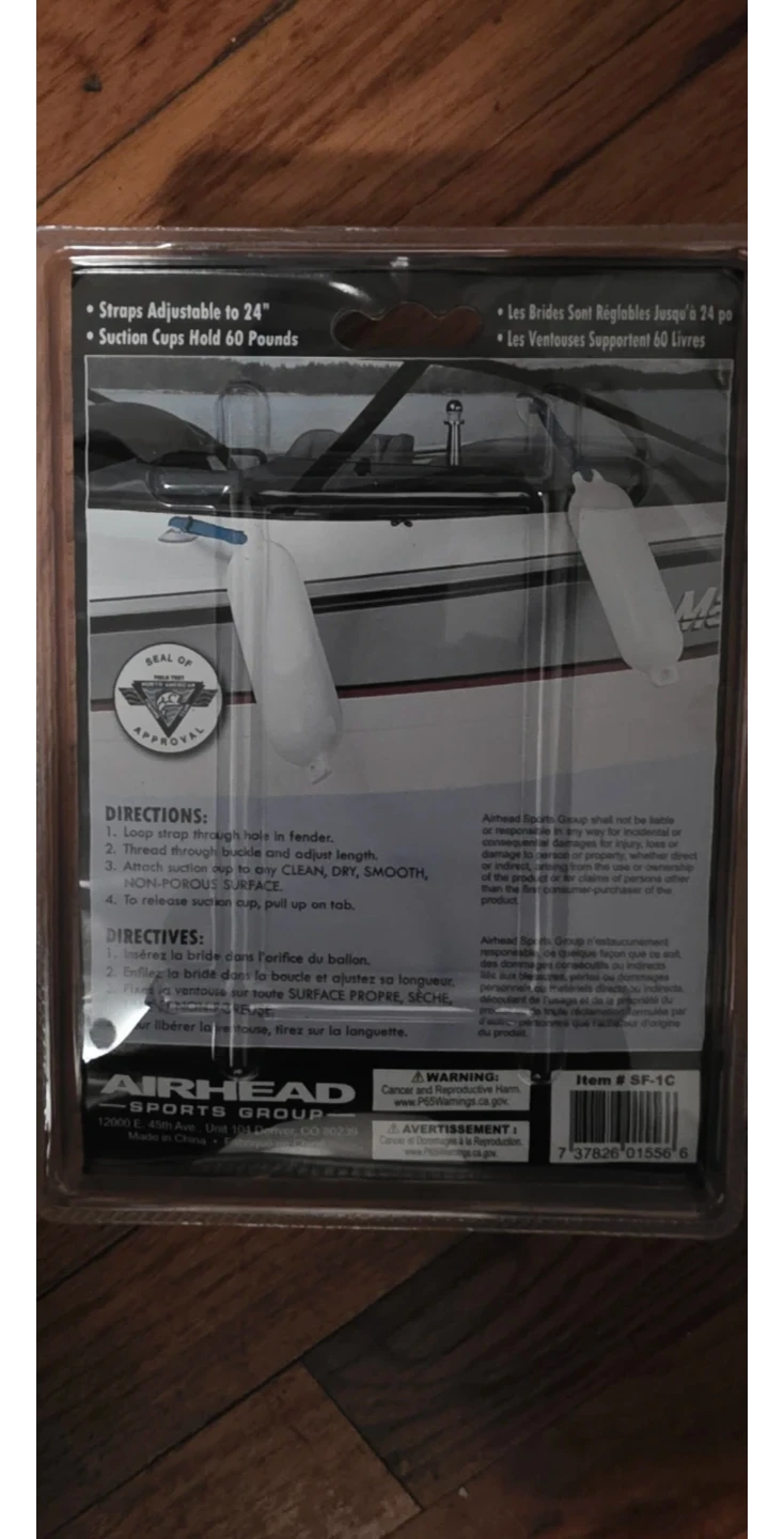 Airhead Sports Group Suction Cup Boat Fender Straps (2 Pack) - photo 2