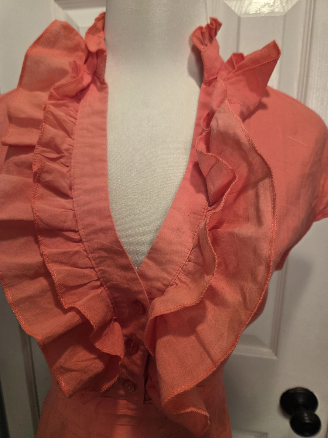 Body Central Coral Ruffle Blouse - photo 2
