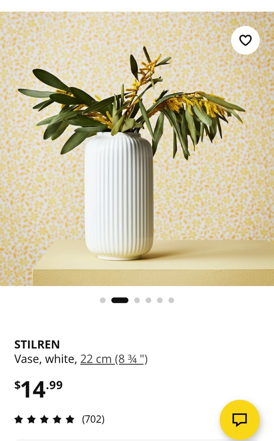 IKEA STILREN Vase White 22 cm - photo 5