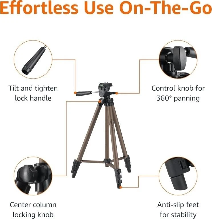 Amazon Basics Lightweight Tripod with Bag - photo 3