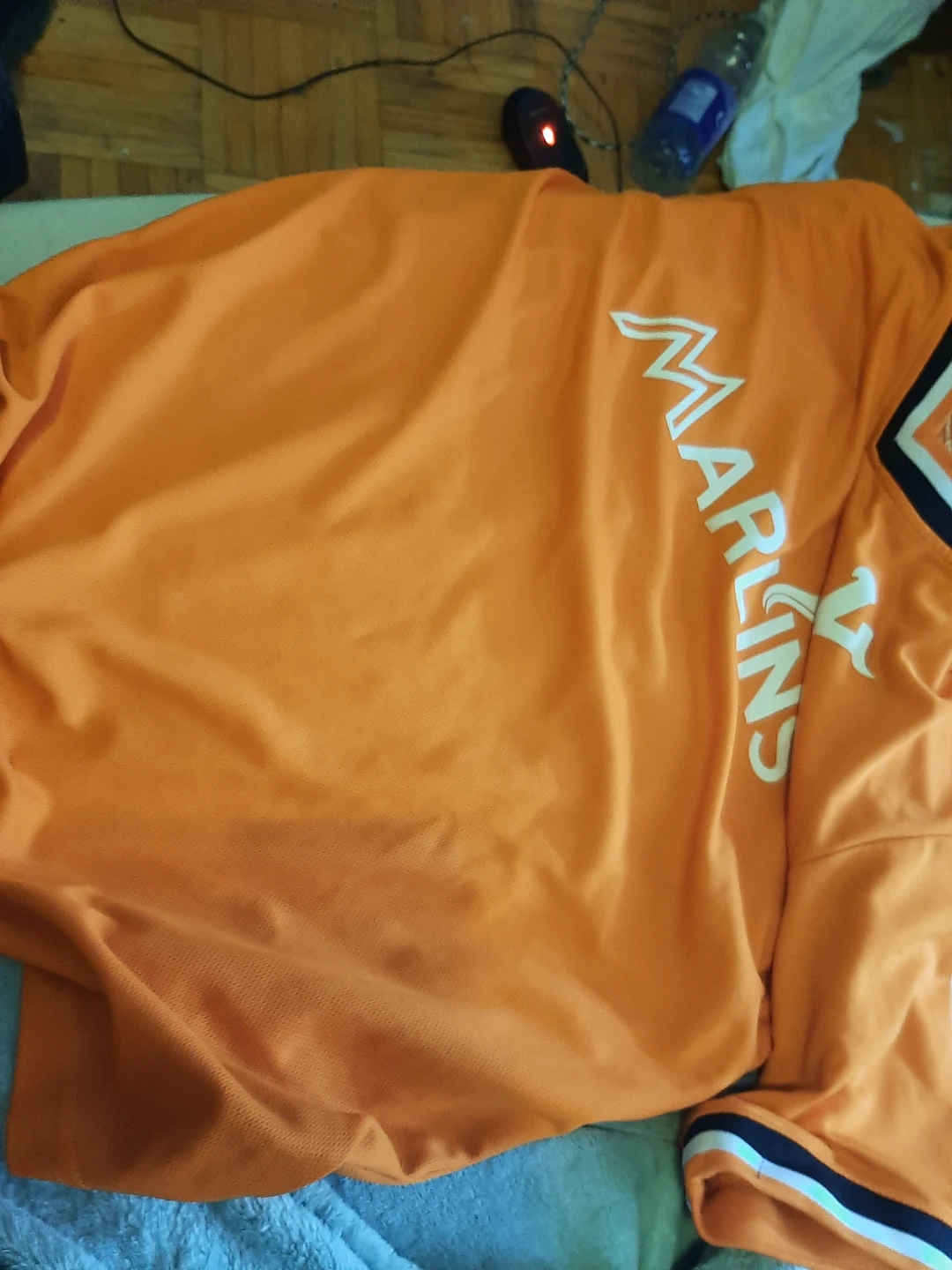 Orange Marlins Jersey Size small send offers - photo 3