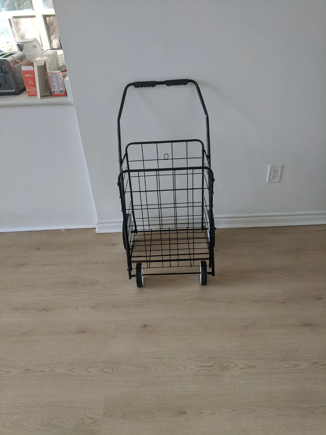 Black Folding Shopping Cart - photo 2