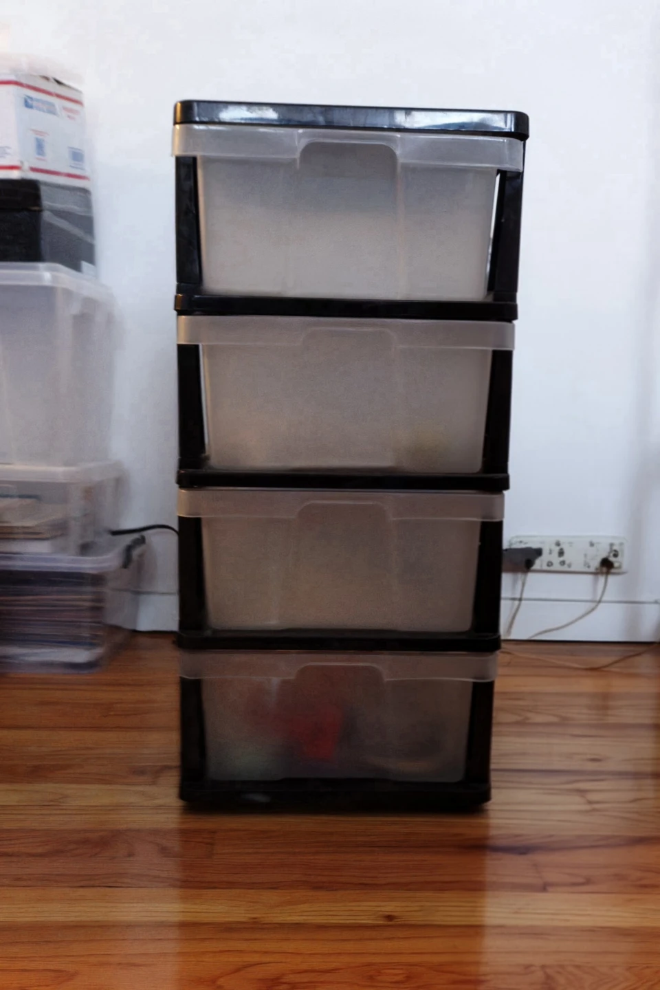 (Set of 2 ) 4-Drawer Plastic Storage Unit