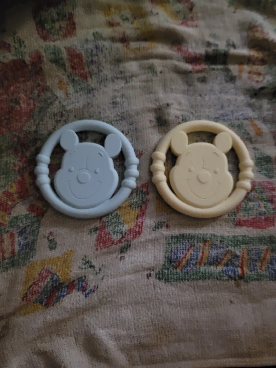 disney winnie the pooh 2 pack silicone teether toy set