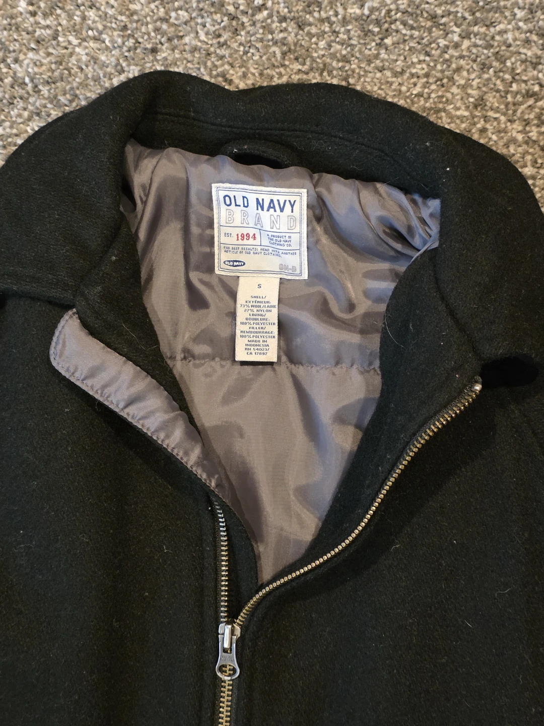 Old Navy Black Wool Blend Jacket - Sz Small - photo 2