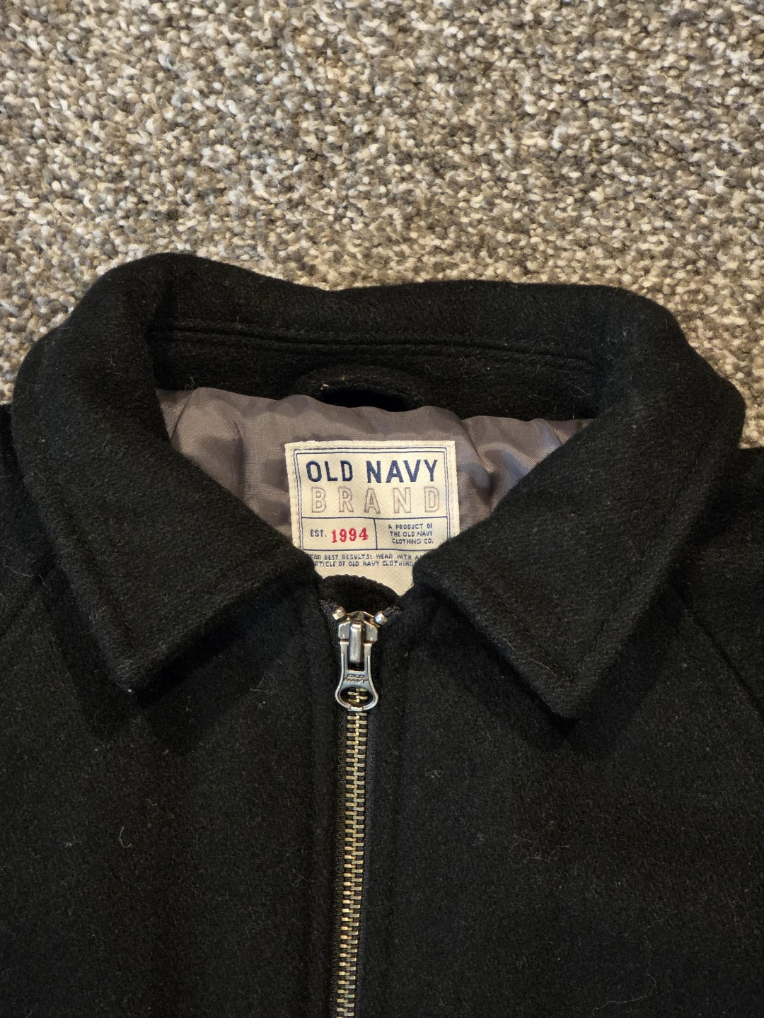 Old Navy Black Wool Blend Jacket - Sz Small - photo 3