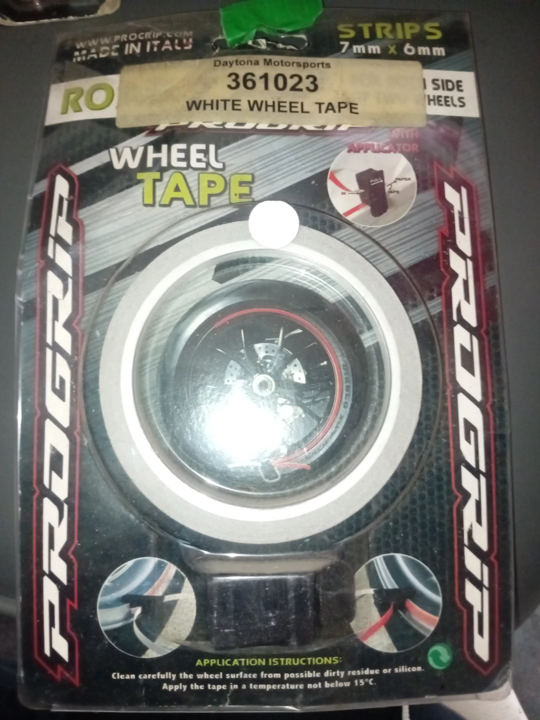 ProGrip White Wheel Tape 7mm x 6mm