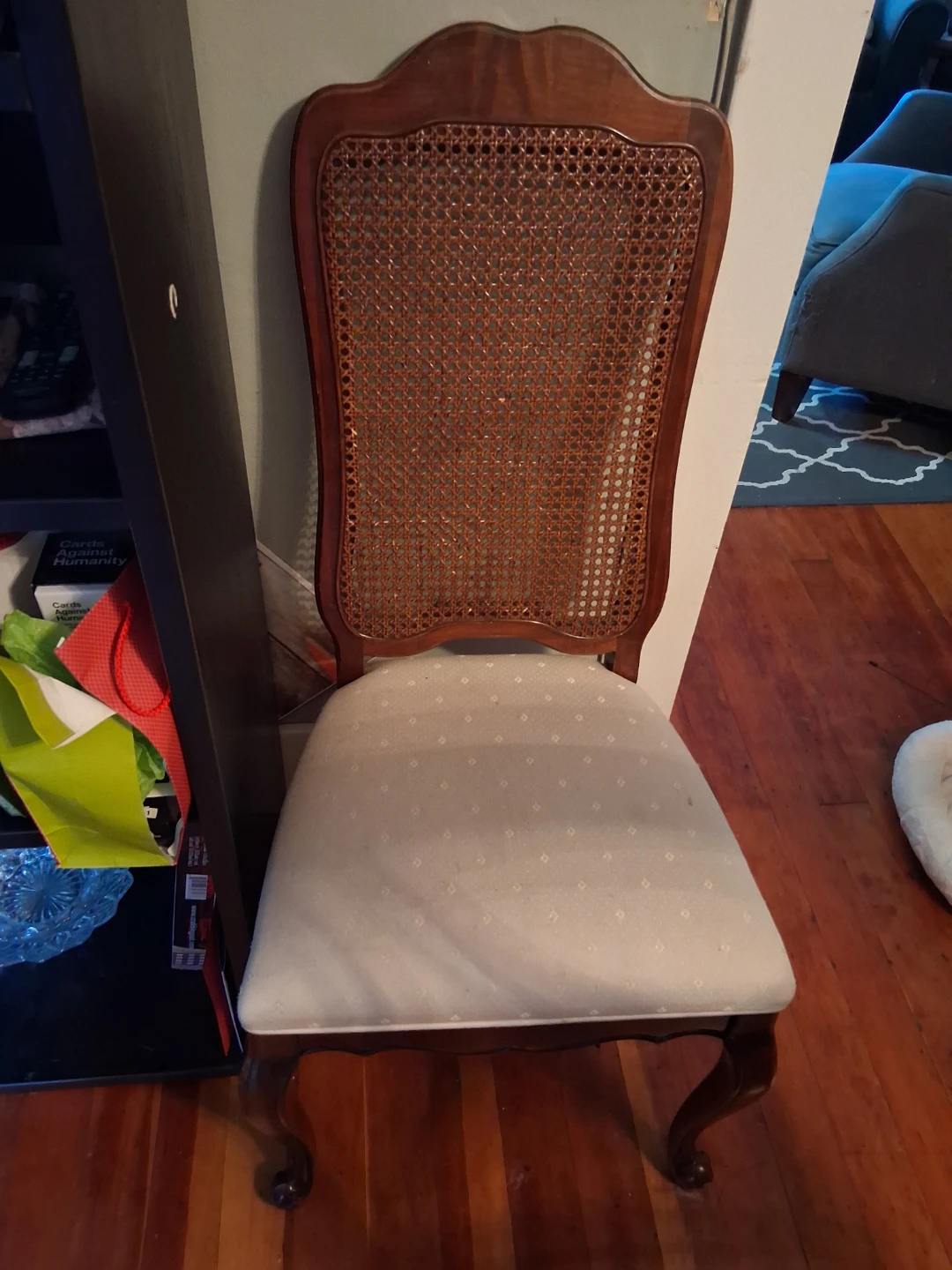 Wooden Dining Chair with Cane Back
