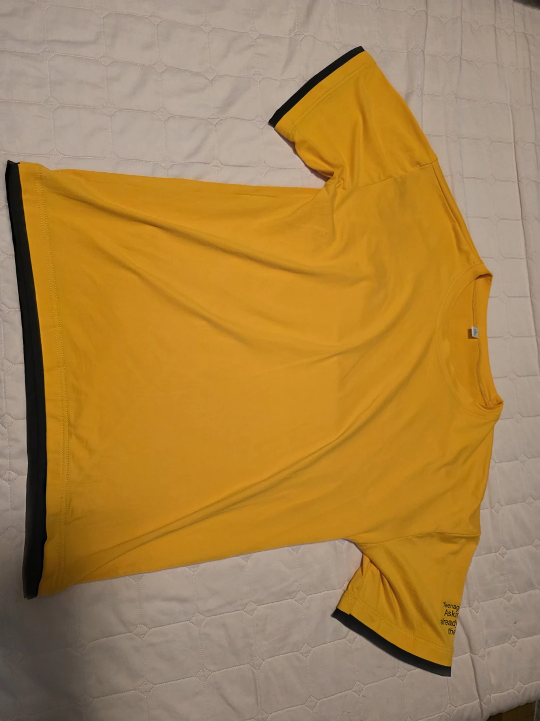 Yellow T-Shirt with Black Trim