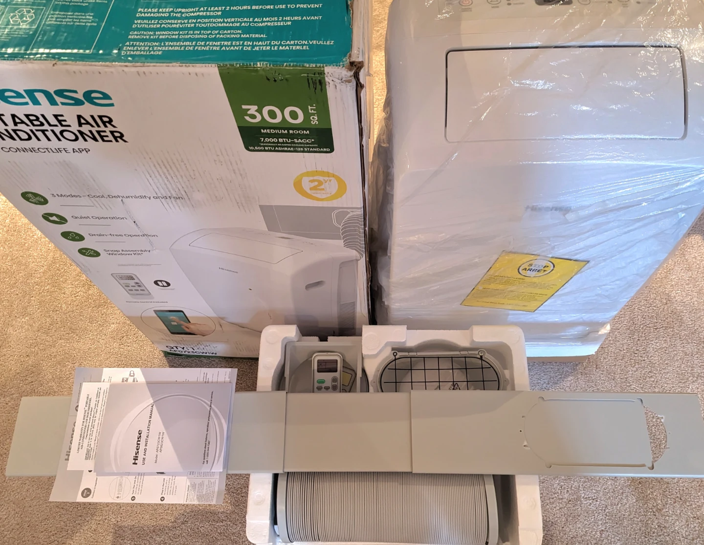 [Like New] Hisense Portable AC 10,500 BTU (SACC 7,000 BTU) - photo 3