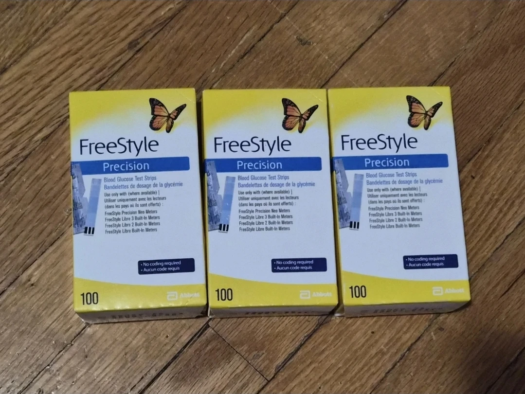 Freestyle precision glucose blood test strips