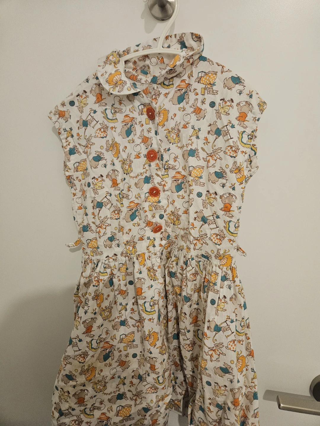 Children's Dress with Bunny Pattern