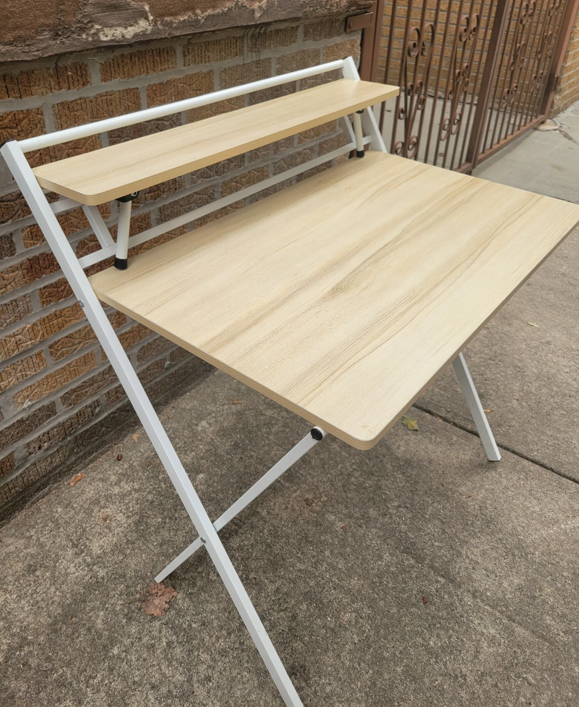 Folding Desk with top Shelf - photo 3