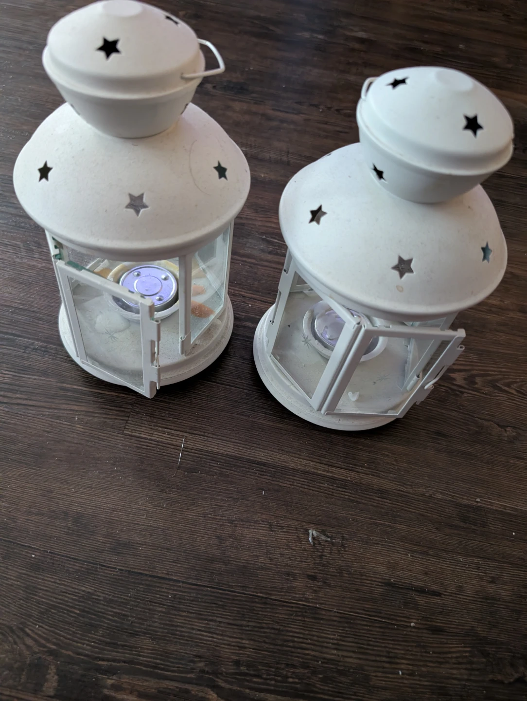 Pair of White Decorative Lanterns