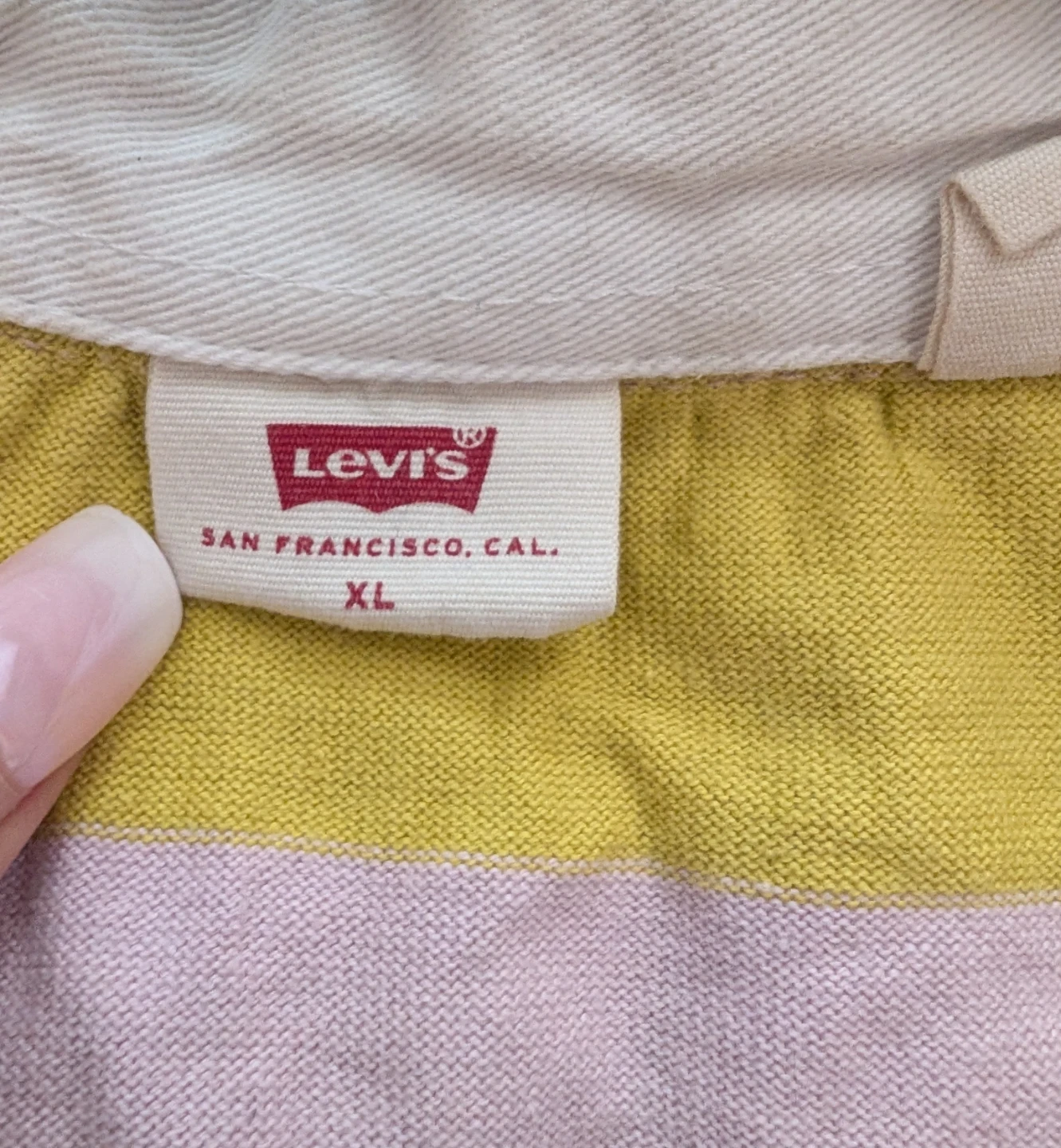 Levi's Rugby Shirt - Yellow/Pink Stripes XL - photo 2