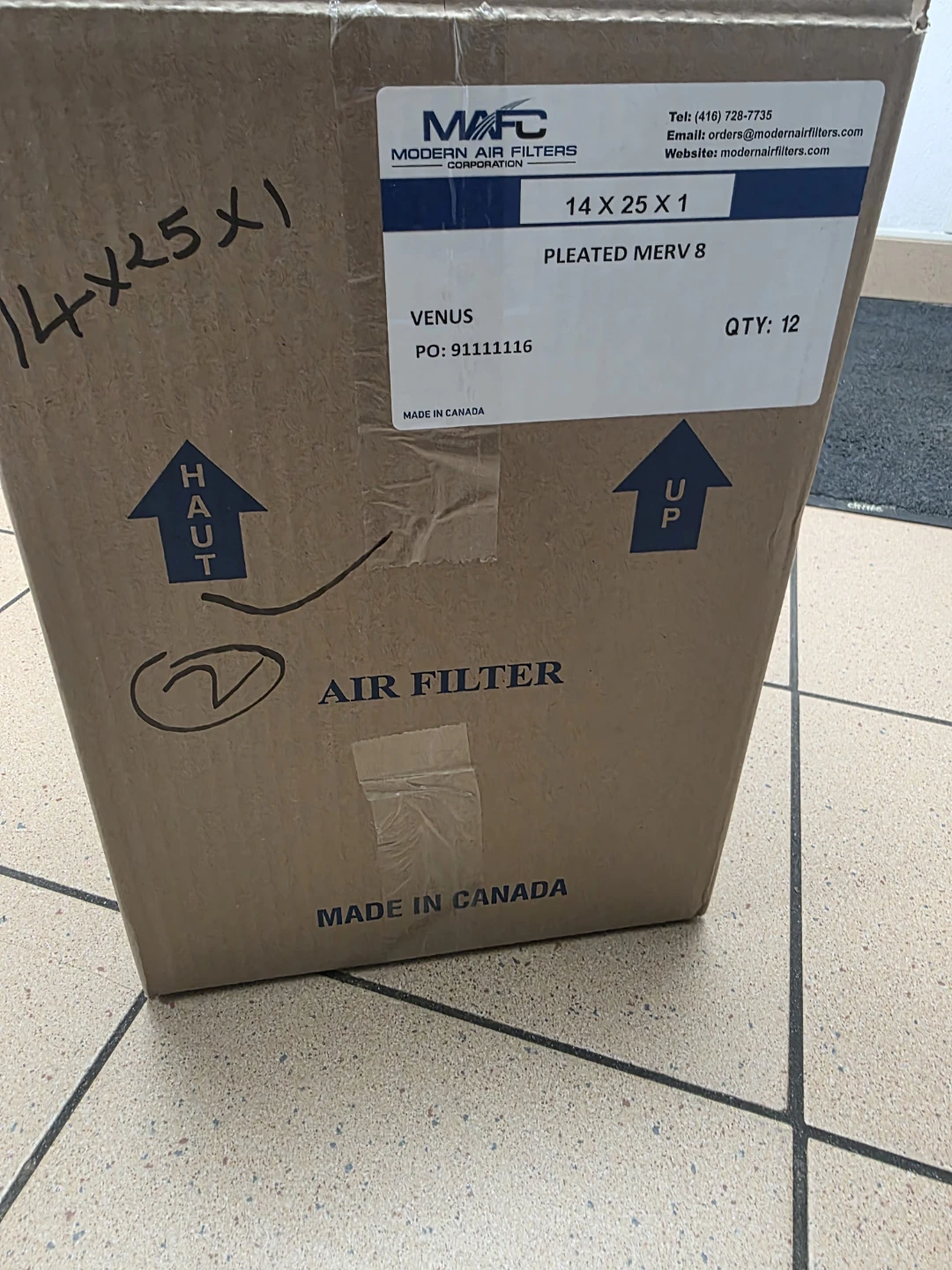 MAFC Filter 14 by 25 by 1 - photo 3