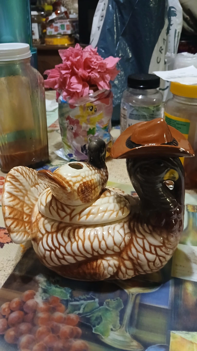 Ceramic Duck with Cowboy Hat Trinket Dish - photo 2