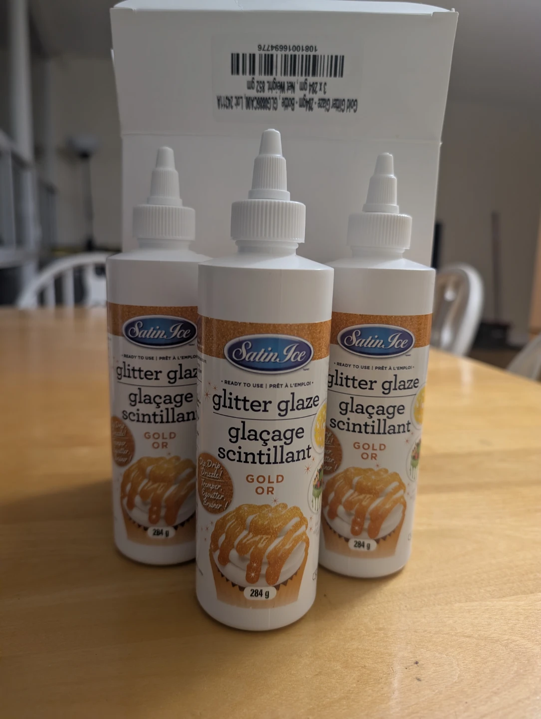 Satin Ice Ready to Use Glitter Glaze Gold - 9 x 284g Bottles - photo 3