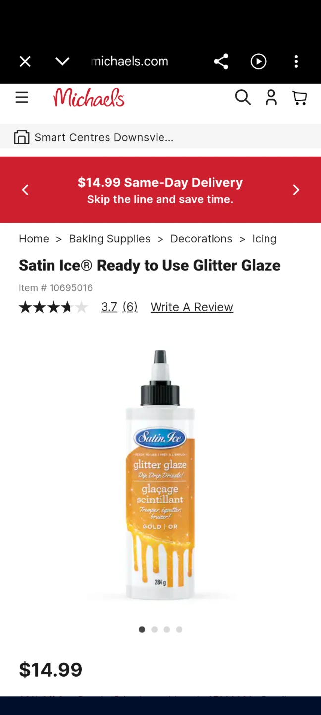 Satin Ice Ready to Use Glitter Glaze Gold - 9 x 284g Bottles - photo 2