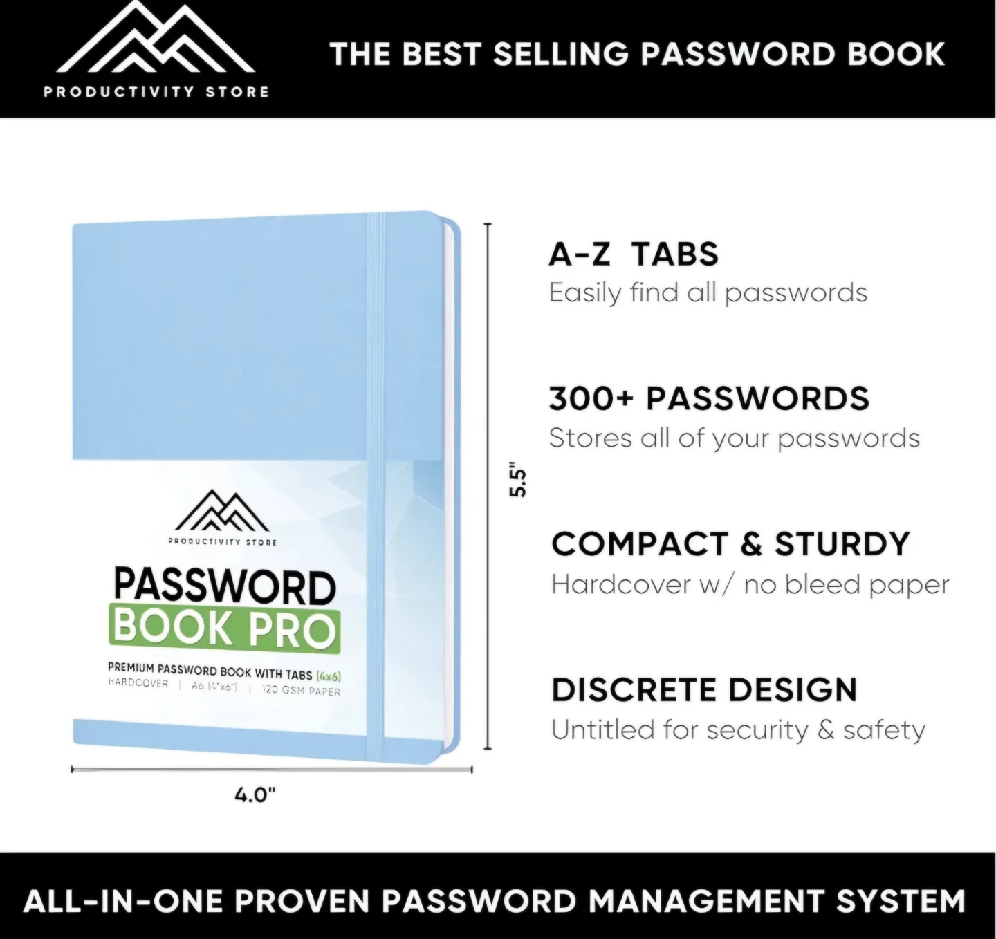 Productivity Store Password Book With Alphabetical Tabs - photo 2