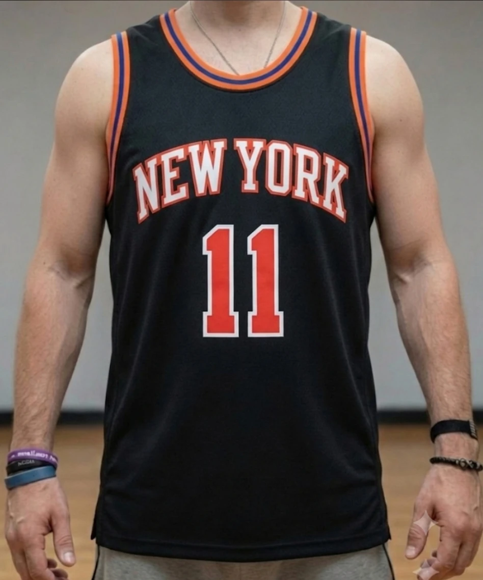 New York Knicks Jalen Brunson #11 Jersey – Black  (Size: Medium)