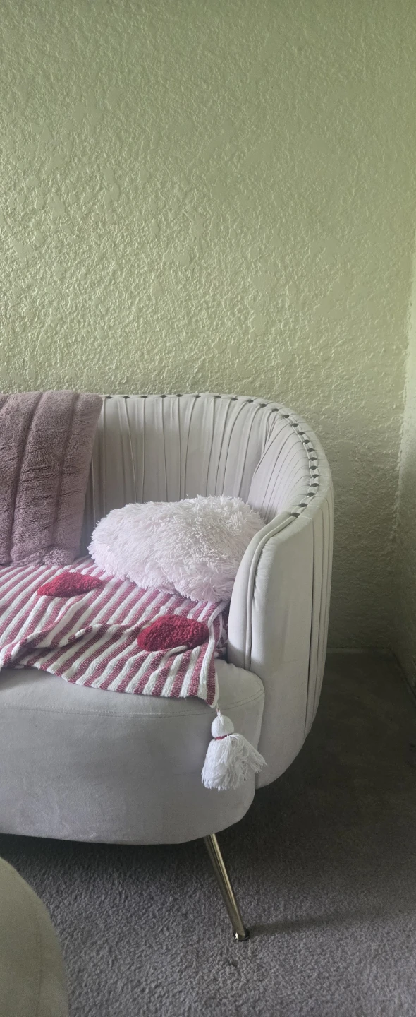 PINK Velvet Loveseat and Bench - photo 3