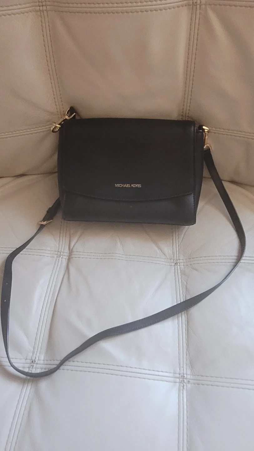 Michael Kors Black Leather Crossbody Bag
