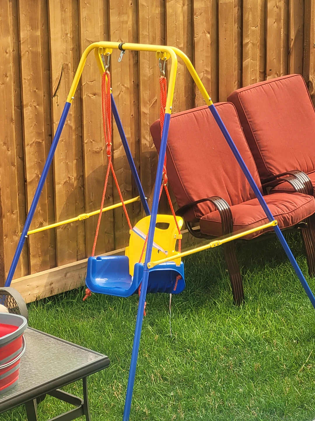 Blue and Yellow Children's Swing - photo 2