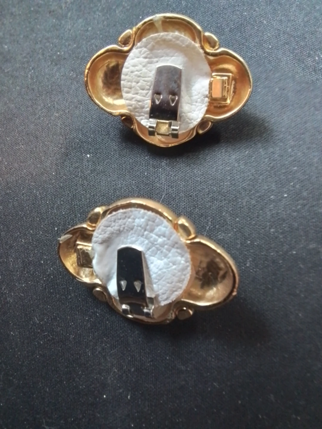 Gold Tone Clip-On Earrings with Faux Pearl - photo 2