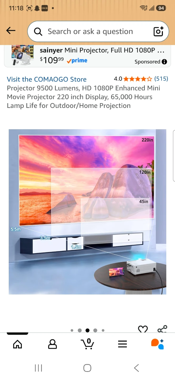 COMAOGO Mini Projector – Full HD 1080P - photo 4