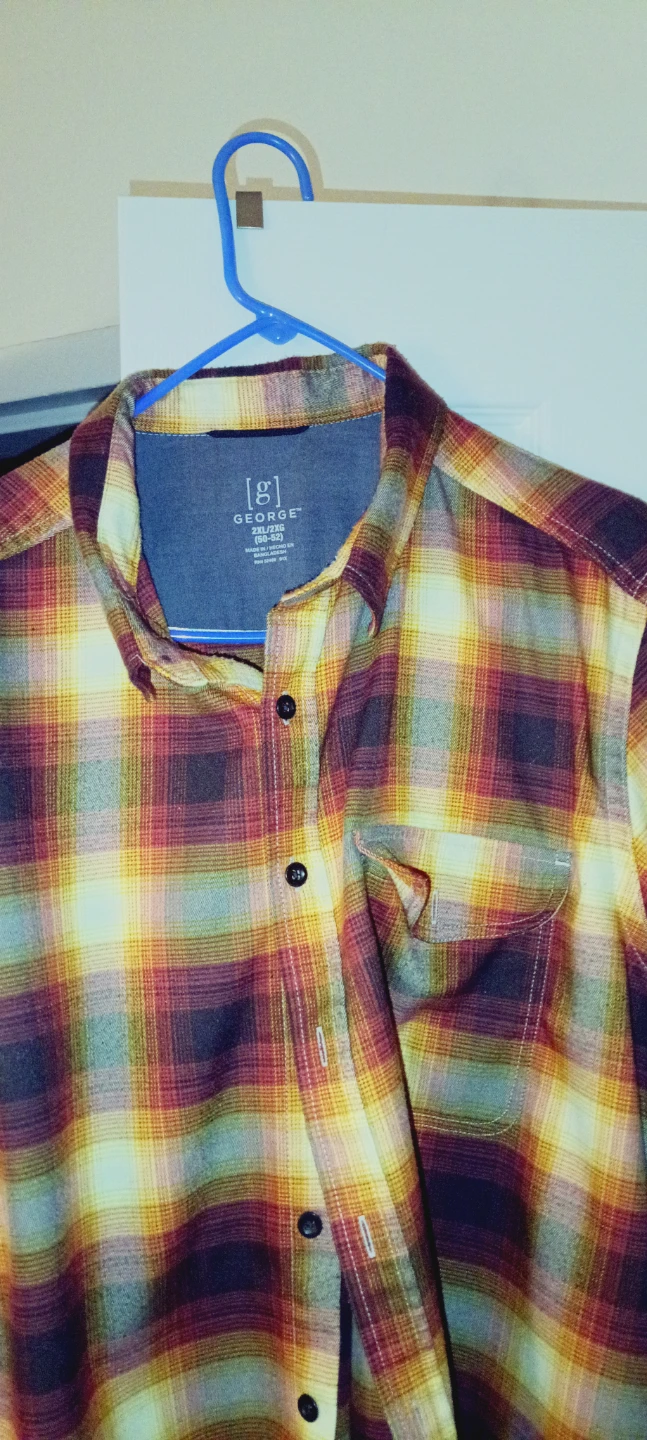 George Plaid Flannel Shirt Men's XL - photo 2