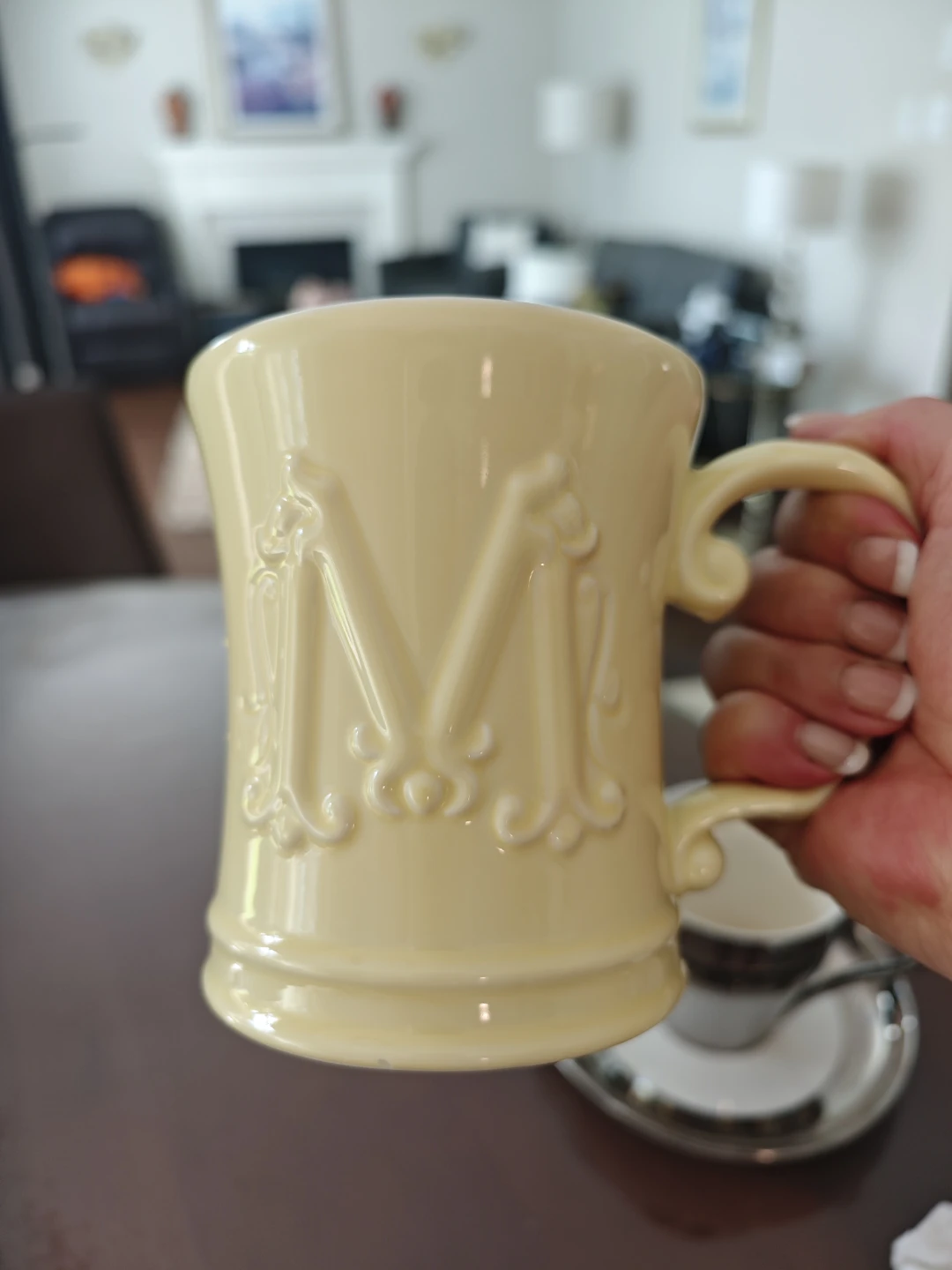 Yellow Monogram "M" Mug