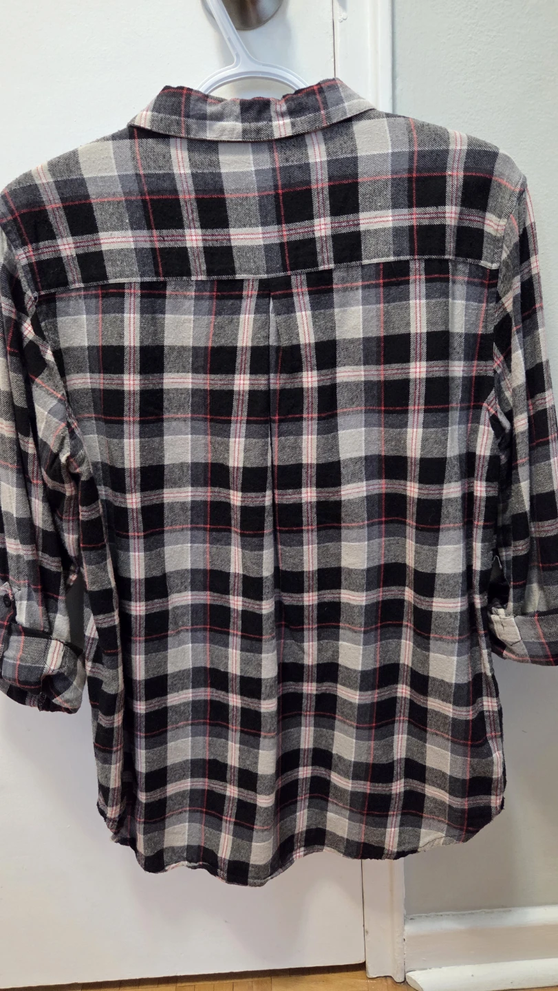 Men's Plaid Shirt – Grey – Size L – Great Condition - photo 2